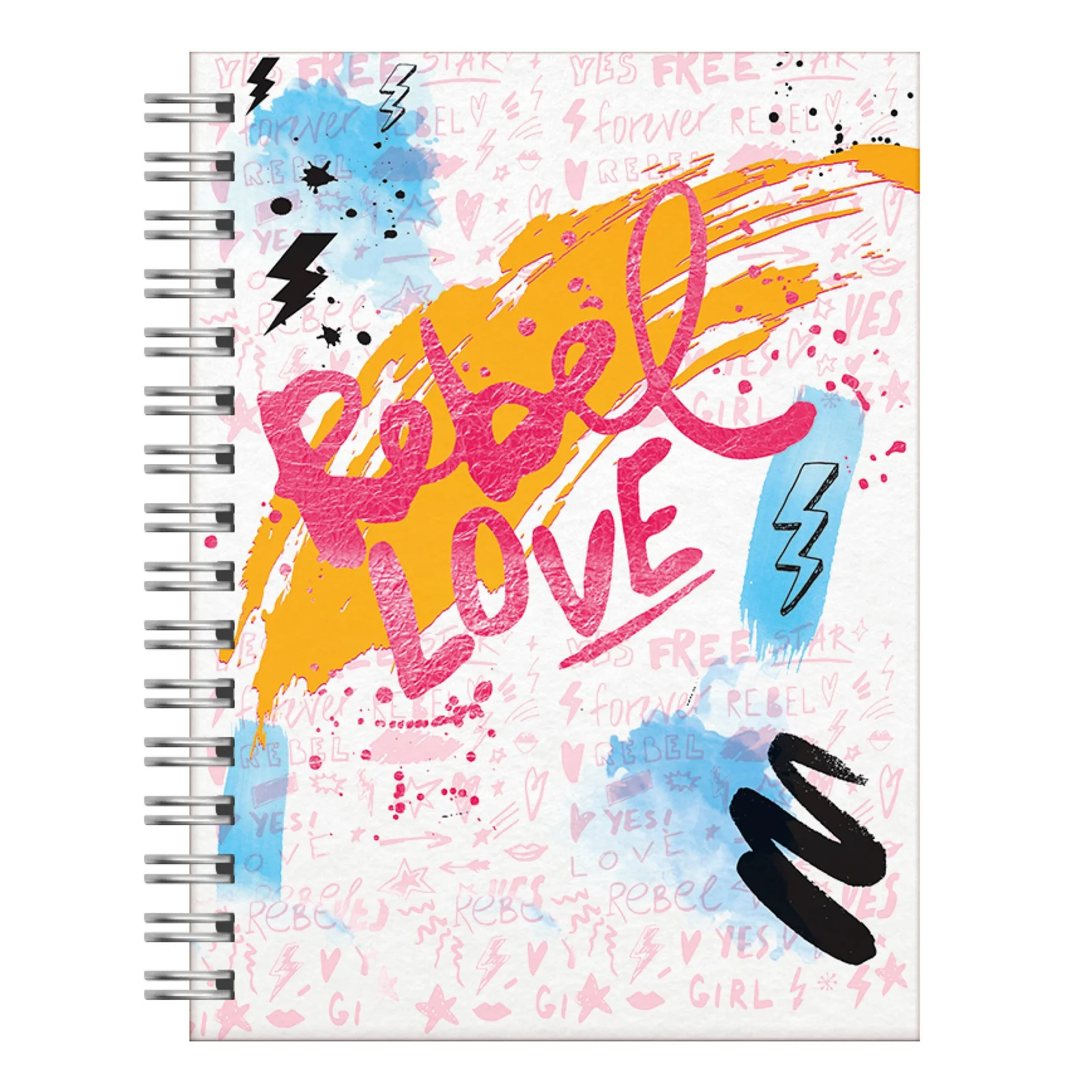 CUADERNOS UNIVERSITARIO C/ ESPIRAL 28 X 20 CUADRICULADO ” REBEL LOVE ” A4 RY DESIGN