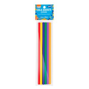 BARRAS DE SILICONA FINA DE COLORES  x 6 SURTIDO