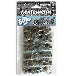 Lentejuelas Sifap *PLATEADO* x 5 sobres x Color (METAL)