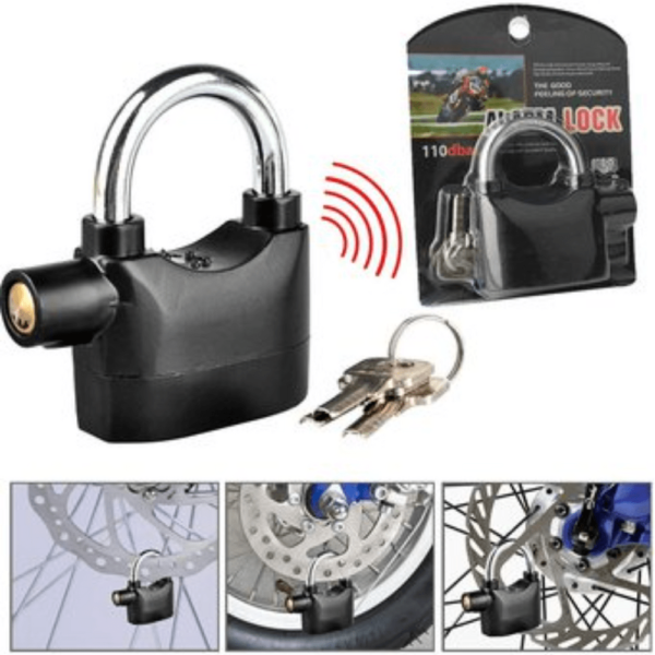 Candado Reforzado *con Alarma* Antirrobo 70 MM (3 llaves) - Imagen 7