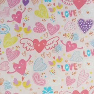Contact en rollo - LOVE - de 45 cm de Ancho 1 Metro Premium (90 micrones)