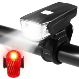 Kit de Luces para Bicicleta Led c/ Soportes - Delantera + Trasera