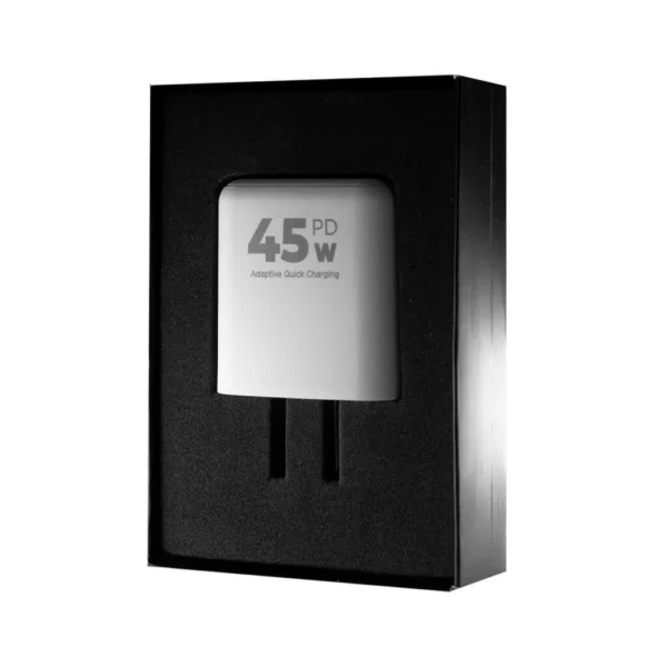CABEZAL ** XAEA OPTIMUM ** 45W (SIN CABLE) CARGADOR - Carga ULTRA RAPIDA - ENCHUFE PREMIUM / Entrada USB + Tipo C / - Imagen 3