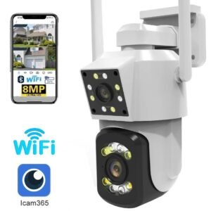 Camara de Seguridad * DOBLE SMART CAMERA OR 204 * 2 Antenas Inalambrica 360° 8 Mega Pixeles (INTERIOR - EXTERIOR) FIJA + DOMO MOVIL (SEGUIMIENTO INTELIGENTE)