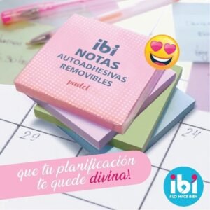 Notas Adhesivas IBI" Colores Pasteles " 75 x 75