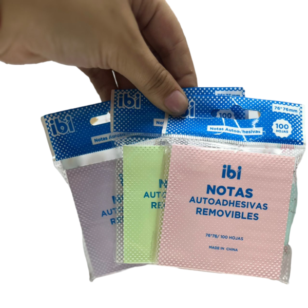 Notas Adhesivas IBI" Colores Pasteles " 75 x 75 - Imagen 2