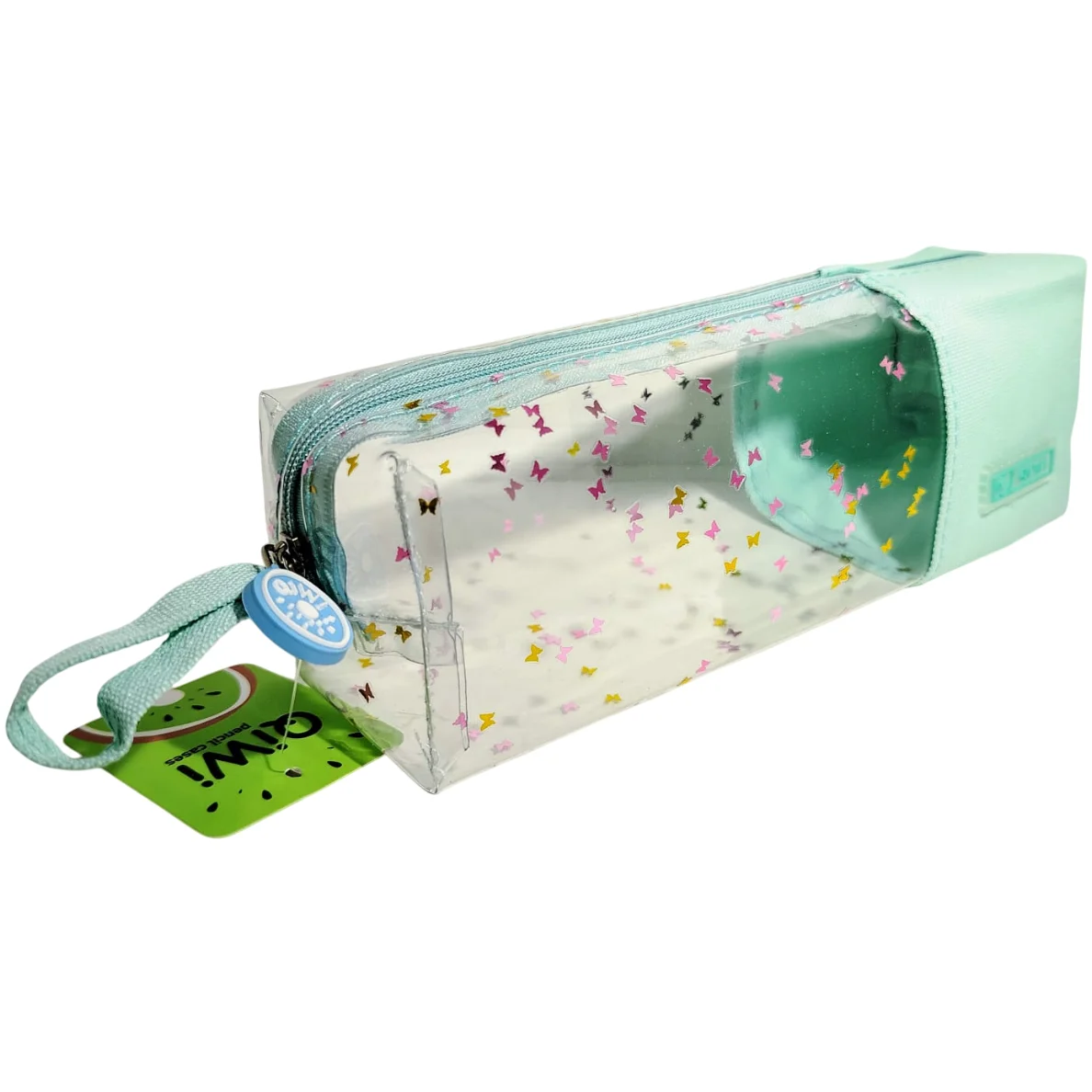 CARTUCHERAS OLAMI *TRANSPARENTE VERDE PASTEL* MEDIANA