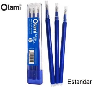 REPUESTO DE LAPICERA BORRABLE " ESTANDAR x 3 Unidades" OLAMI TINTA AZUL