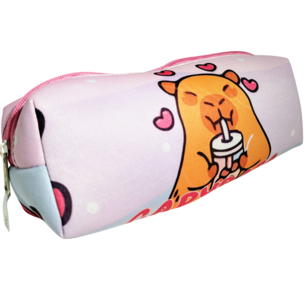 .CARTUCHERAS NEOPRENE "CAPIBARA PASTEL" TAMAÑO MEDIANO (LAVABLES) Cod 116 - Imagen 4