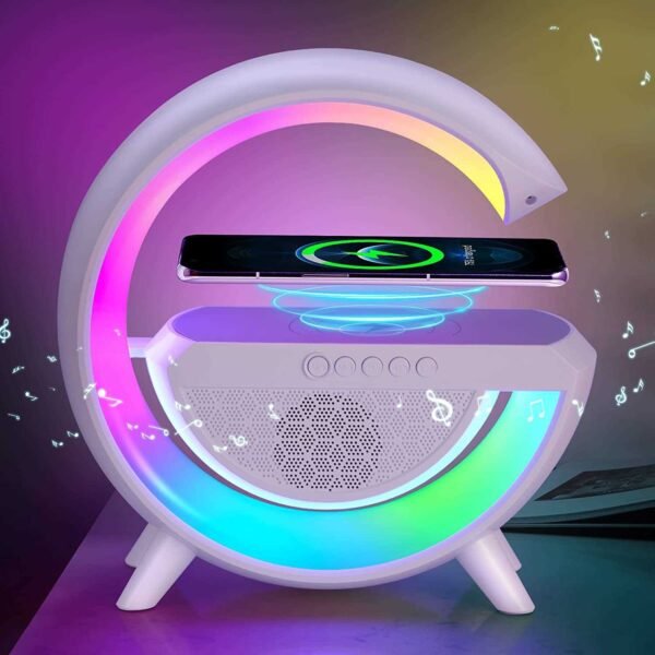Parlante - Google - Bluetooth + Carga Inalambrica Celular RGB - Imagen 2