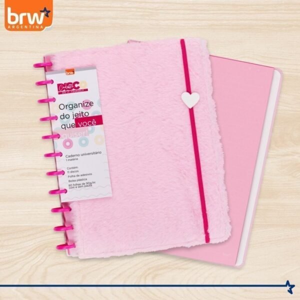 Cuadernos Inteligentes BRW * Peluche * Tamaño A4 (Grandes) Hojas rayadas Sistema de Discos TAPA DURA - Imagen 7