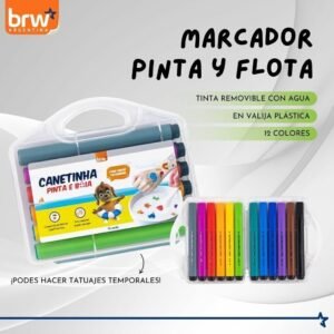Valija Marcadores BRW * Pinta y Flota*  x 12 - Calidad -