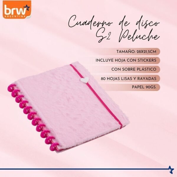 Cuadernos Inteligentes BRW * Peluche * Tamaño A4 (Grandes) Hojas rayadas Sistema de Discos TAPA DURA - Imagen 11
