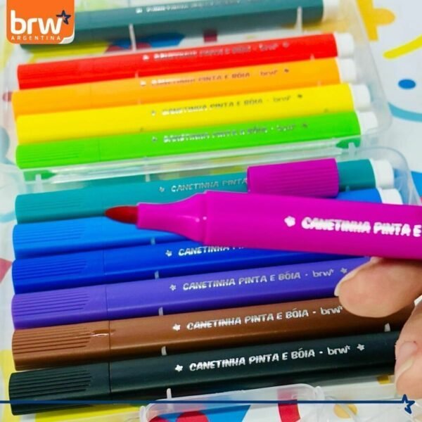 Valija Marcadores BRW * Pinta y Flota*  x 12 - Calidad - - Imagen 2