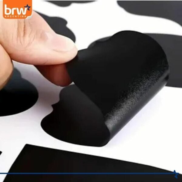 Notas Adhesivas BRW * PARA FRASCOS * NEGRAS X 6 UNIDADES - Imagen 5