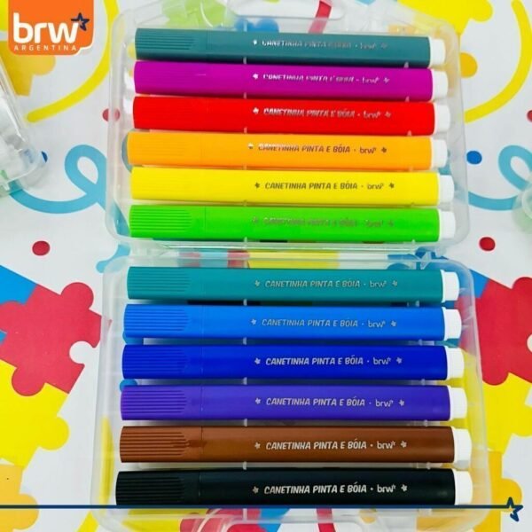 Valija Marcadores BRW * Pinta y Flota*  x 12 - Calidad - - Imagen 4