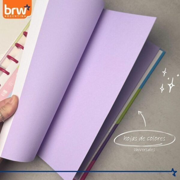 Cuadernos Inteligentes BRW * Rainbow * Tamaño A4 (Grandes) Hojas rayadas Sistema de Discos TAPA DURA - Imagen 4