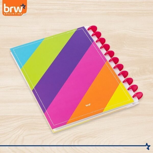 Cuadernos Inteligentes BRW * Rainbow * Tamaño A4 (Grandes) Hojas rayadas Sistema de Discos TAPA DURA - Imagen 8