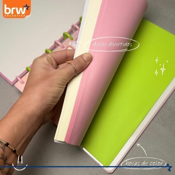 Cuadernos Inteligentes BRW * Capibara * Tamaño A4 (Grandes) Hojas rayadas Sistema de Discos TAPA DURA - Imagen 6