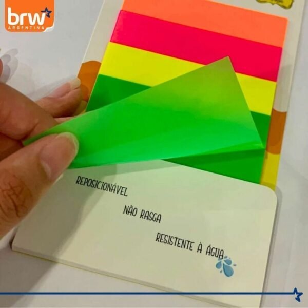 Notas Adhesivas BRW "NEÓN TRANSPARENTES" 75 x 75 - 4 COLORES - (TRANSPARENTES - RESALTADOR) - Imagen 7