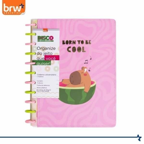 Cuadernos Inteligentes BRW * Capibara * Tamaño A4 (Grandes) Hojas rayadas Sistema de Discos TAPA DURA - Imagen 11