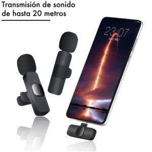 Kit Micrófonos corbateros x 2 unidades K9 Inalámbricos - Salida Tipo "C"