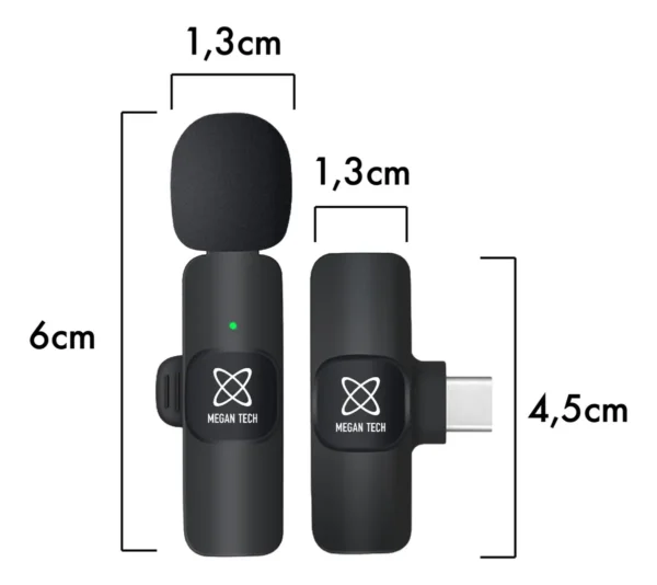 Kit Micrófonos corbateros x 2 unidades K9 Inalámbricos - Salida Tipo "C" - Imagen 8