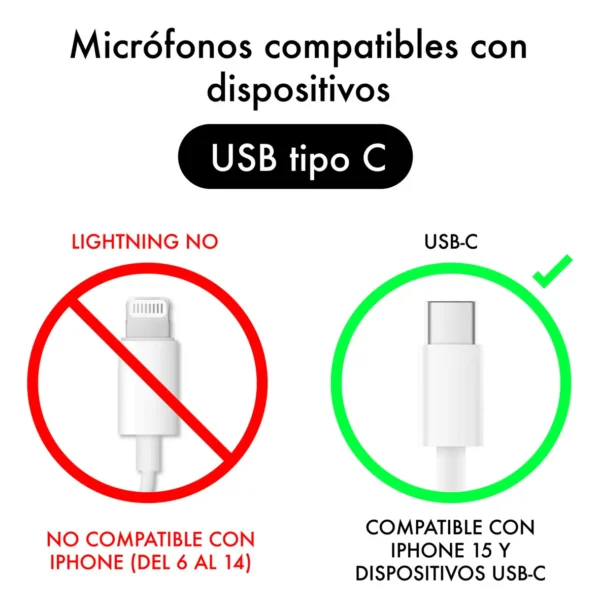 Kit Micrófonos corbateros x 2 unidades K9 Inalámbricos - Salida Tipo "C" - Imagen 7