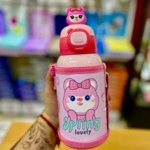 BOTELLA INFANTIL * SPRING LOVELY * C/ FUNDA PICO TIPO SORBETE 500ML ACERO INOXIDABLE