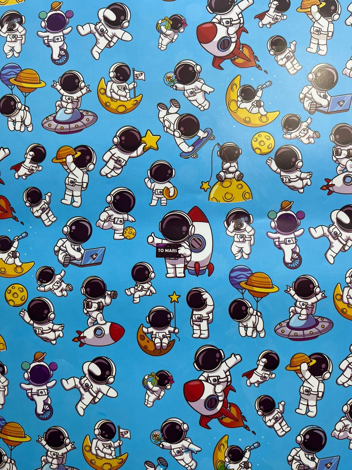 Papel de Regalo * Astronautas * (Grande)