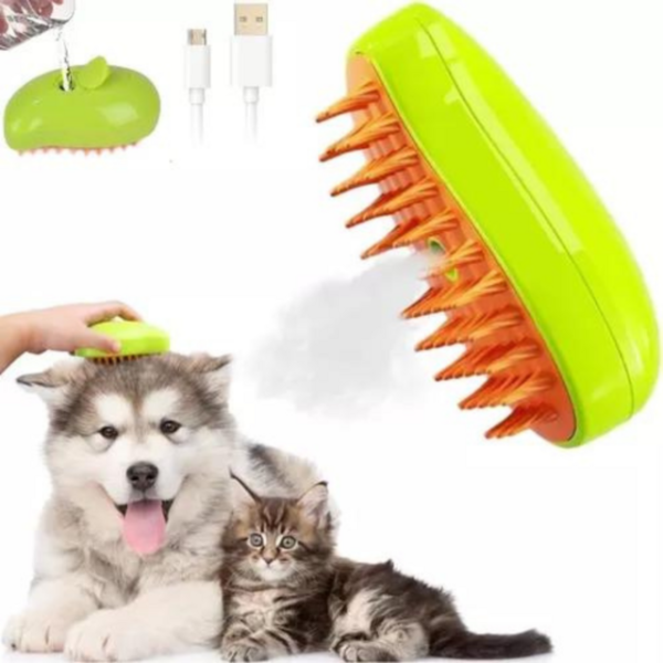 Cepillo para Mascotas - Vapor - Masajeador - Limpieza y Cuidado Animal RECARGABLE - Imagen 3