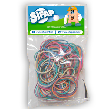 Bandas Elasticas * Sifap Colores * Bolsita x 50 Gr