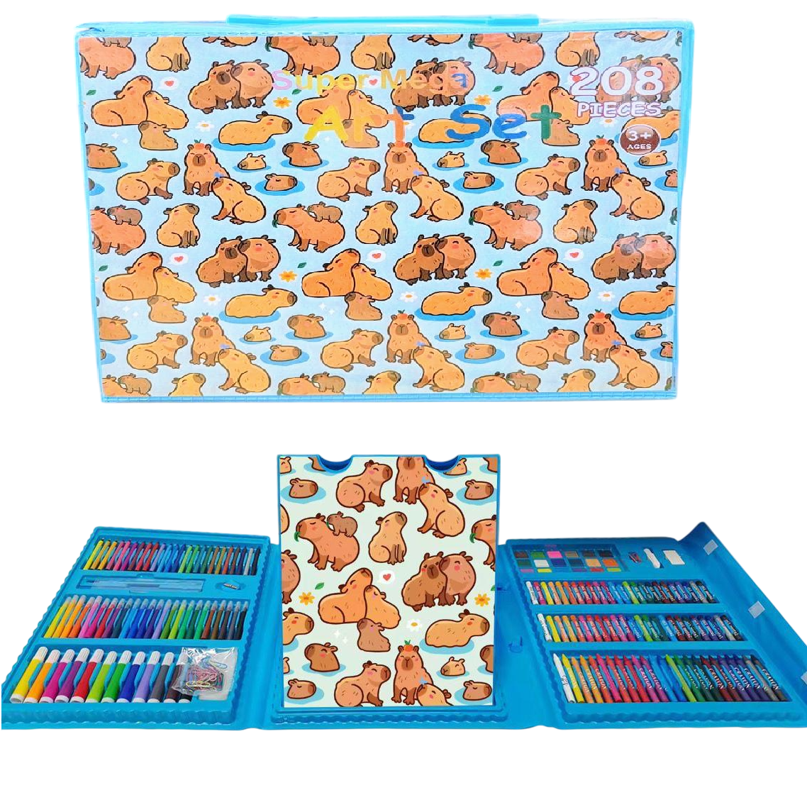 VALIJA * CAPYBARA * x 208 PIEZAS - SUPER MEGA SET DE ARTE - CAPIBARA