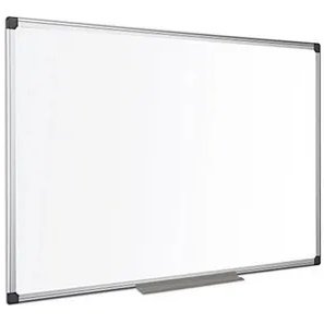 Pizarra Blanca - MAGNETICA - 45x60 + Soporte para colgar + Soporte para B0rrador y Marcad0r (Marco Aluminio)