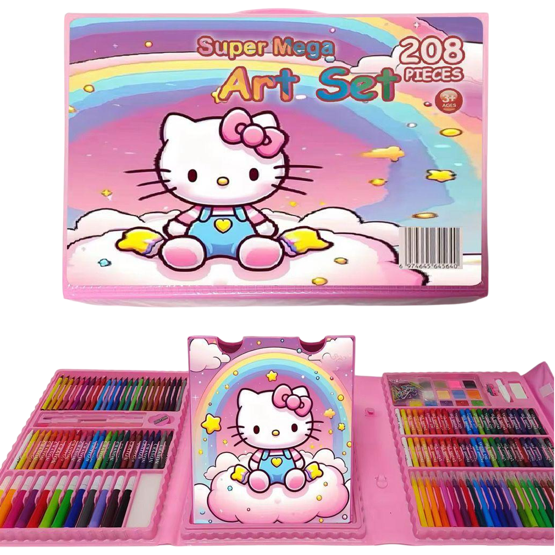 VALIJA * HELLO KITTY * x 208 PIEZAS - SUPER MEGA SET DE ARTE -