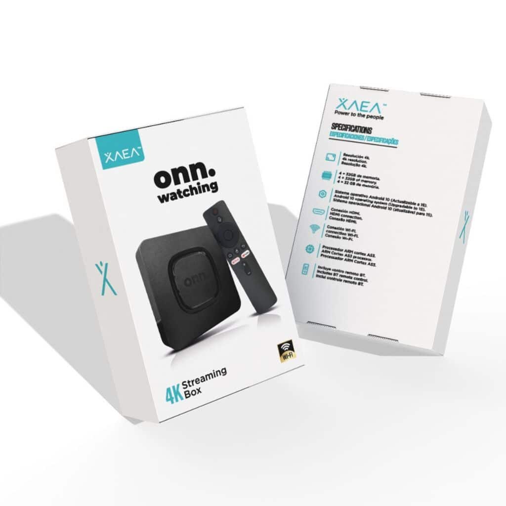 TV BOX XAEA - ONN watching -  4K ULTRA HD * TRANSFORMA TU TV EN SMART * - ANDROID -