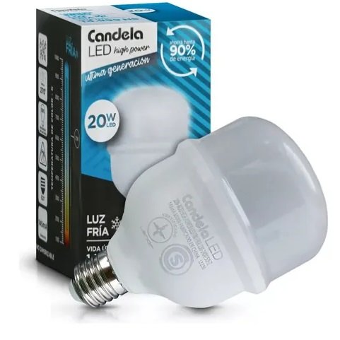 Focos Led Candela - High Power 20w - Luz Fría (Ahorra hasta 90% de Energía)