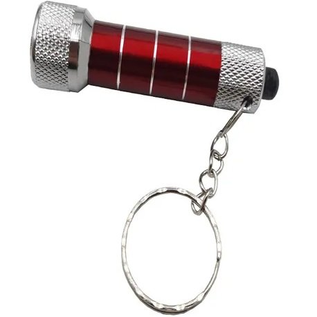 Llaveros * Linterna de Metal Rojo * c/ Piilas incluidas