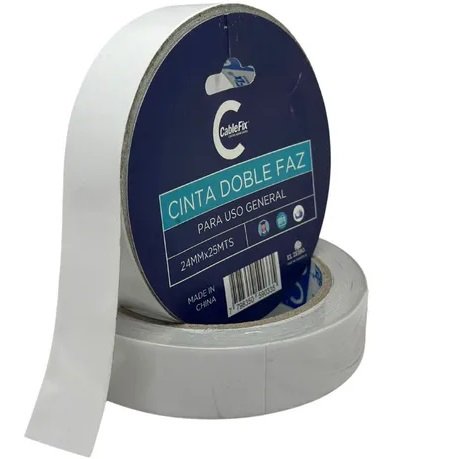Cintas Bifaz CableFix - 24mm x 25 mts - Doble Faz