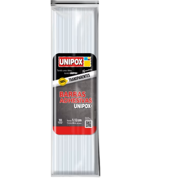 BARRAS DE SILICONA GRUESA - UNIPOX x 10 UNIDADES - 30 cm