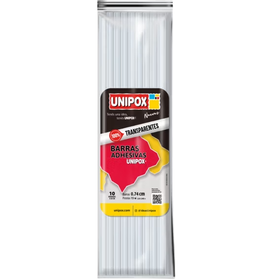 BARRAS DE SILICONA FINA - UNIPOX x 10 UNIDADES - 30 cm