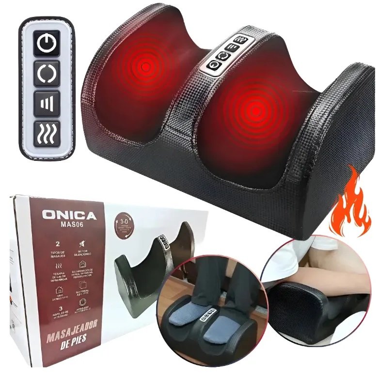 Maquina para Masajes de Pies y Piernas 5 Nodos * Alivia Dolor y Fatiga Muscular * Recargable - Calor