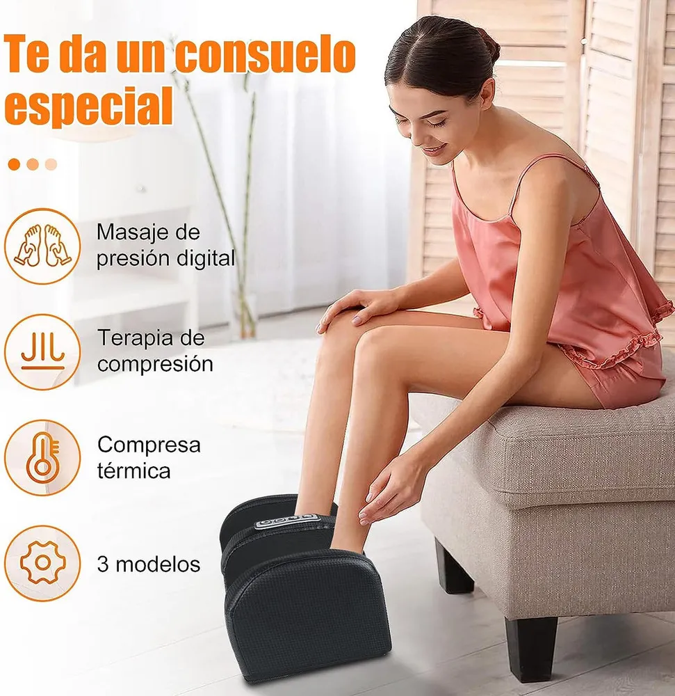 Maquina para Masajes de Pies y Piernas 5 Nodos * Alivia Dolor y Fatiga Muscular * Recargable - Calor - Imagen 3