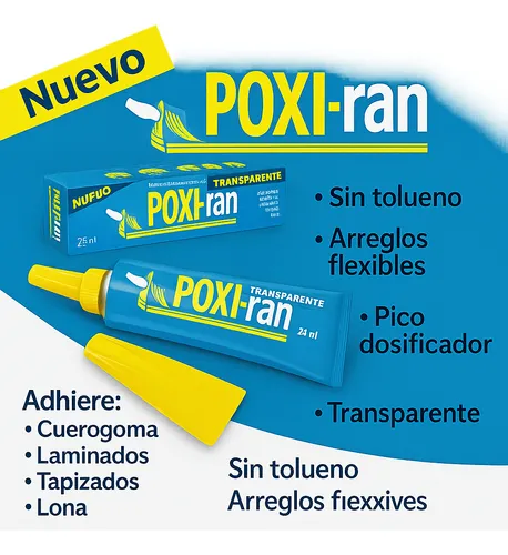 ADHESIVO " POXIRAN TRANSPARENTE" x 23 GR