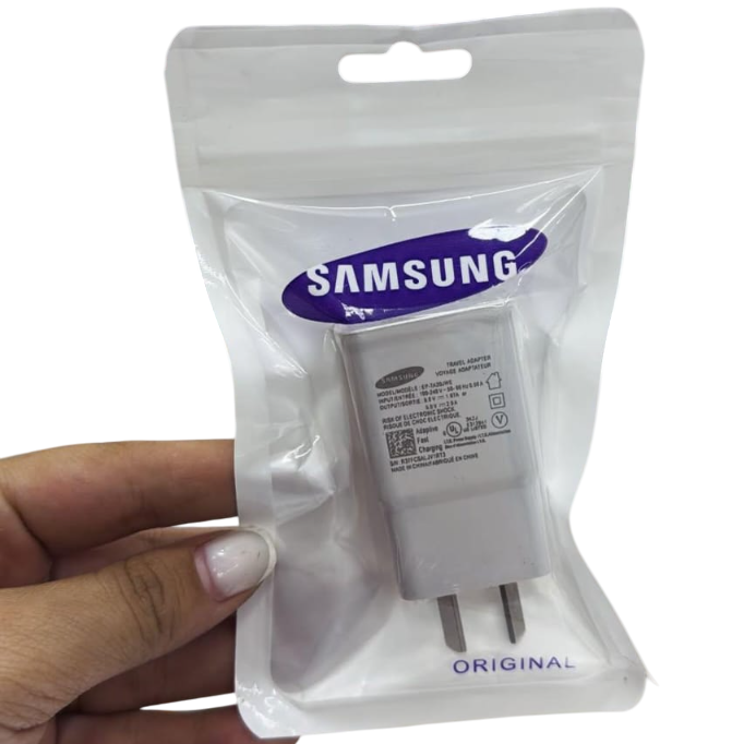 CABEZAL ** SAMSUNG ** 2A (SIN CABLE) CARGADOR - ENCHUFE Original - Entrada USB (IDEAL RELOJES, AURICULARES, DISPOSITIVOS VARIOS)