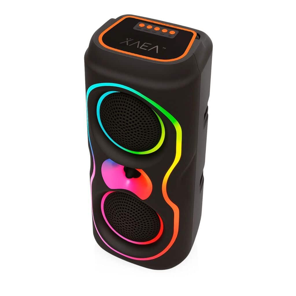 Parlantes Torre XAEA " MODX-003S 5" x 2 " C/ LUCES Bluetooth Inalámbrico (PREMIUM)