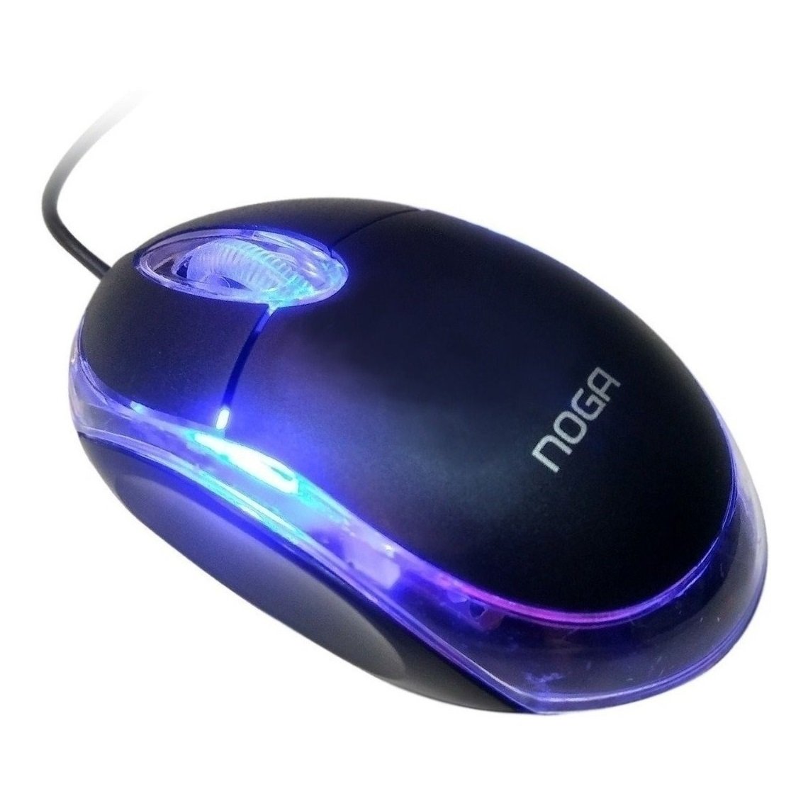 Mouse Luminoso Noga * Negro * (Con Cable USB)