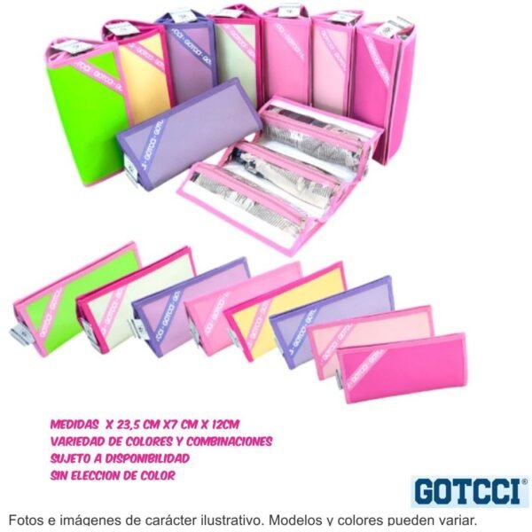 CARTUCHERA " GOTCCI TRIPLE CHUNI "  PLEGABLE