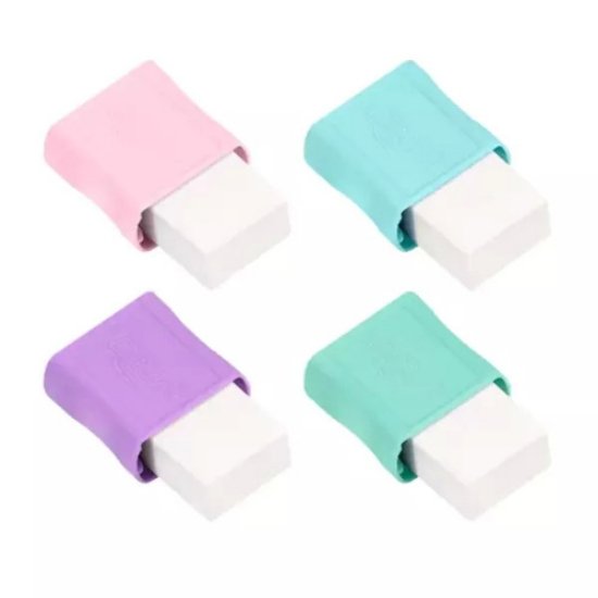 Goma de Borrar BRW * PASTEL * CON FUNDA PLASTICA (Excelente Agarre)