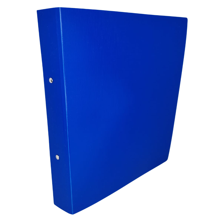 Carpeta Universitaria A4 ** AZUL ** 2 anillos 40mm ANCHA (IMPERMEABLE) RIDEO - POLIPROPILENO ENTELADA